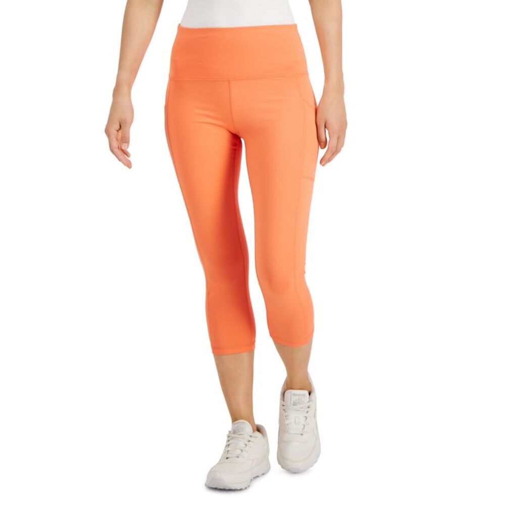 ID Ideology Womens Compression High Rise Side Pocket Cropped Leggings